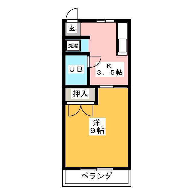 メゾン 花岡(1K/3階)の間取り写真