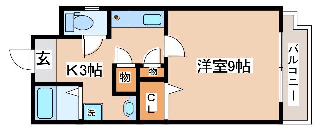 アポロンKOWA(1K/4階)の間取り写真