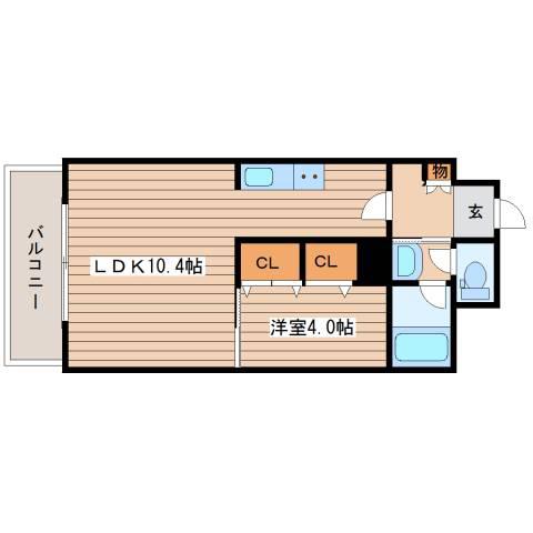 PRIME URBAN宮の沢(1LDK/11階)の間取り写真