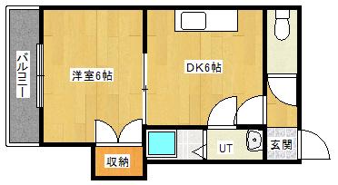 サンシャイン731(1DK/1階)の間取り写真