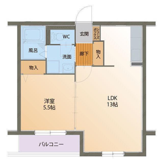アルソス(1LDK/2階)の間取り写真