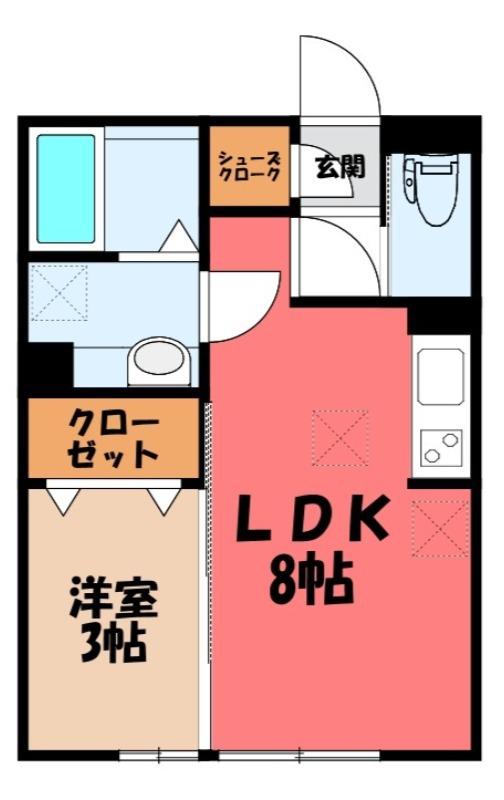 エトワール(1LDK/1階)の間取り写真