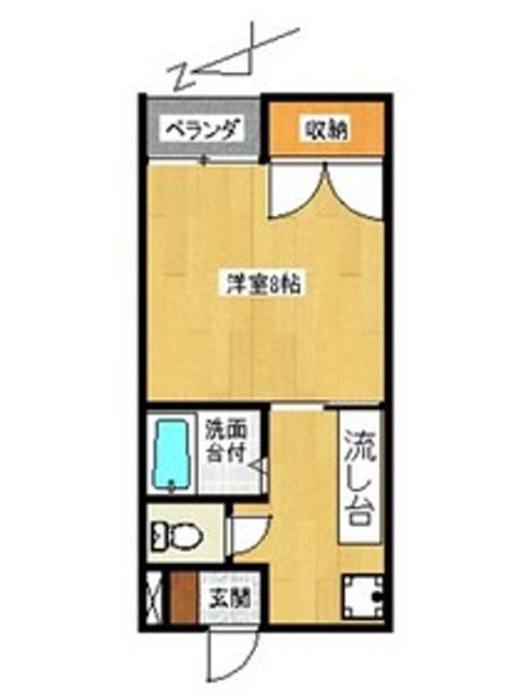 アーバニティー(1K/2階)の間取り写真