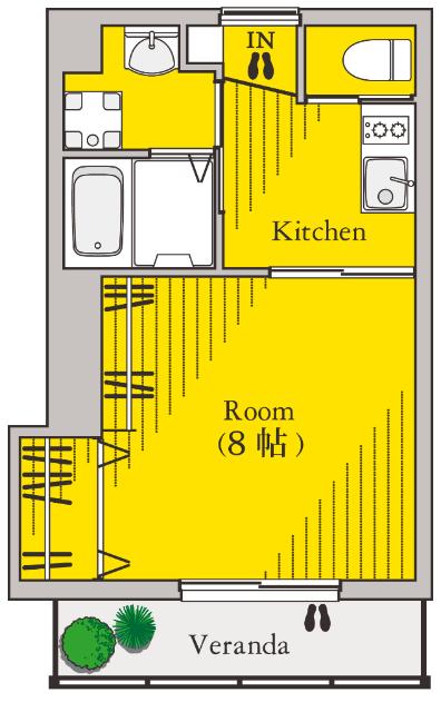 COCOON41(1K/3階)の間取り写真