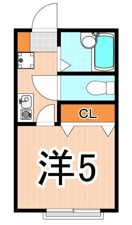 晝間レッド(1K/2階)の間取り写真