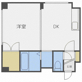 シティハウス平岸(1LDK/4階)の間取り写真