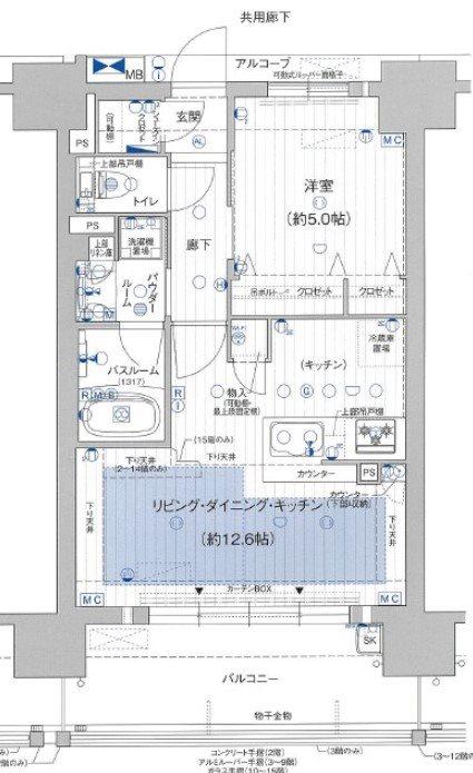 プレサンス ロジェ 栄パークサウス(1LDK/8階)の間取り写真