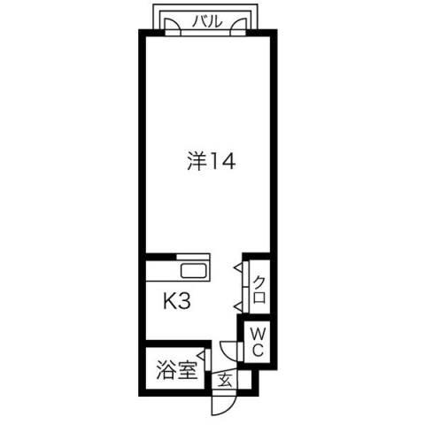 エクセルヴィラ(1K/4階)の間取り写真