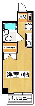 PLENDY 西船橋(ワンルーム/2階)の間取り写真