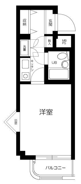 上板橋ダイカンプラザCITY(1K/3階)の間取り写真