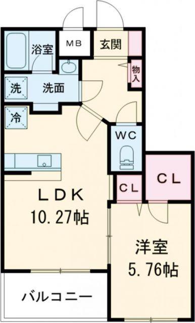 SKYWARD MOUNTAIN RESIDENCEスカイワードマウ(1LDK/1階)の間取り写真