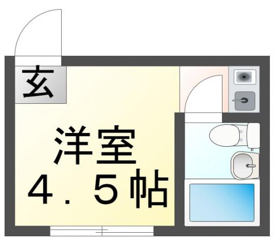 メゾン千里山(ワンルーム/2階)の間取り写真