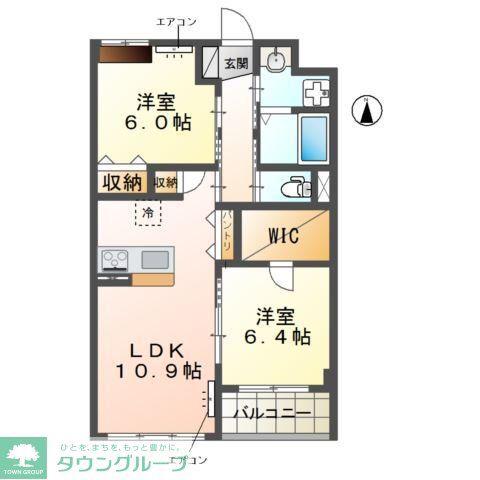 流山市駒木マンション(2LDK/2階)の間取り写真