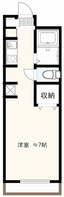 セシーズ宮崎台第2(ワンルーム/2階)の間取り写真