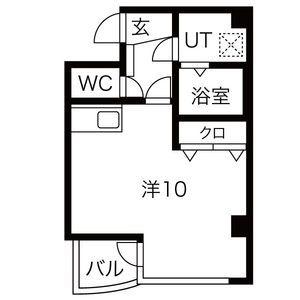 デイジーヒル(ワンルーム/4階)の間取り写真