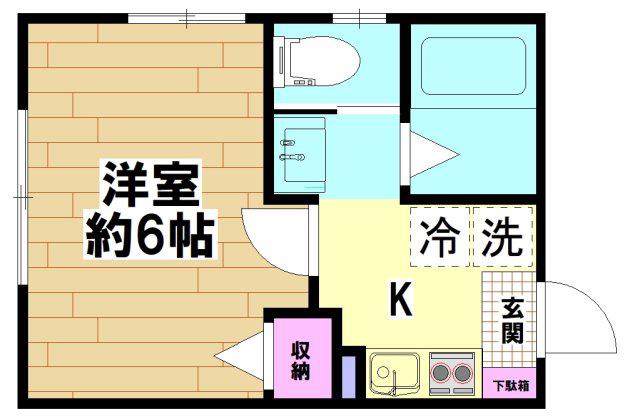 G.LIENV(1K/2階)の間取り写真