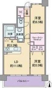 アドグランデ仙台六丁の目1302(2LDK/13階)の間取り写真