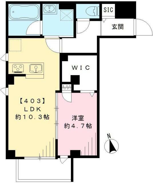 スマート・グラン 荻窪(1LDK/4階)の間取り写真