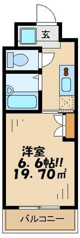 グリーンテラス国領(ワンルーム/4階)の間取り写真
