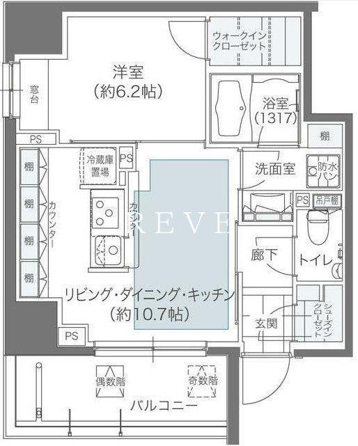 メゾンカルム本郷(1LDK/2階)の間取り写真