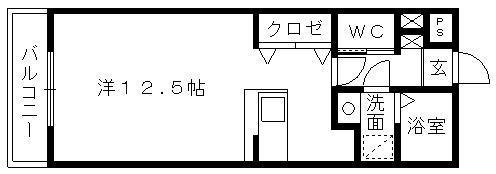 マイネ野口(1K/3階)の間取り写真