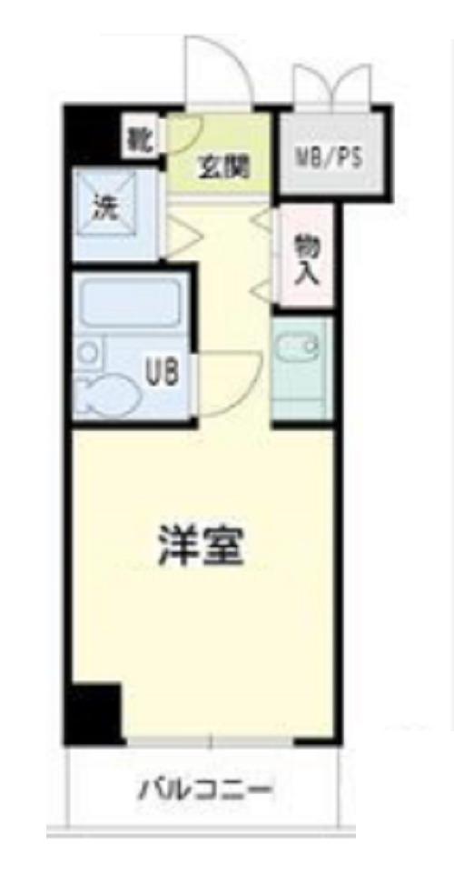 ライオンズマンション蒲田第3(ワンルーム/3階)の間取り写真