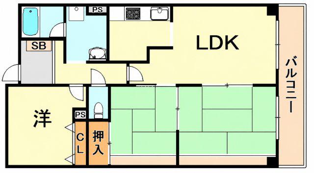 五色山アーバンリズ(3LDK/3階)の間取り写真