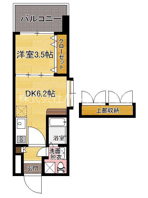 NO54 WES PROJECT博多駅南(1DK/10階)の間取り写真
