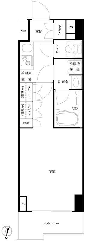 ルーブル池袋弐番館(1K/3階)の間取り写真