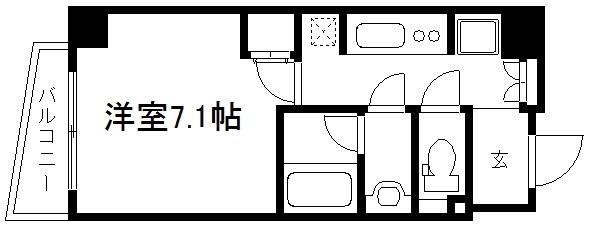 CQレジデンス京都御所西(1K/10階)の間取り写真