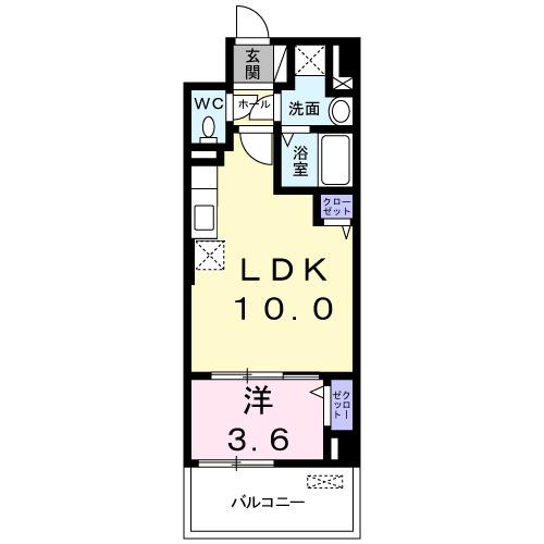 サンプラザ茨木(1LDK/2階)の間取り写真