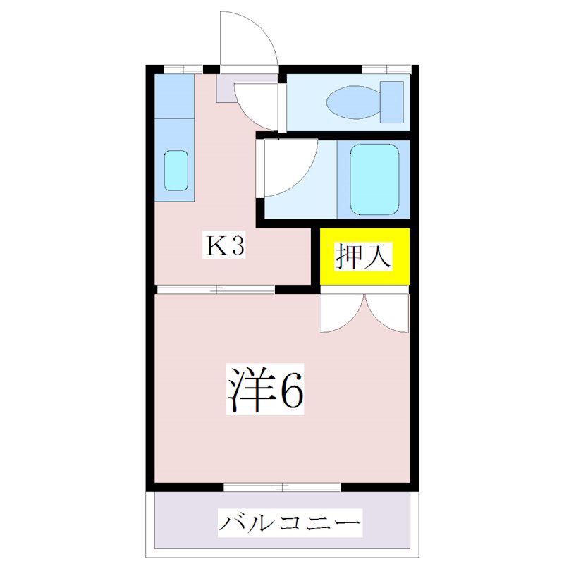 光コーポ(1K/1階)の間取り写真