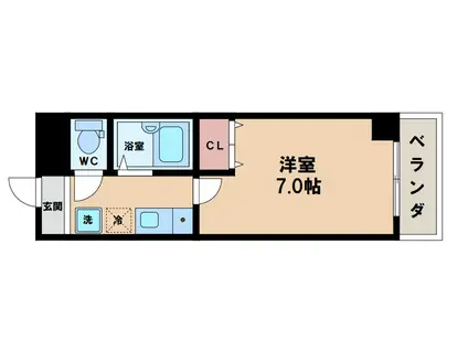 グランディール阪南町II番館(1K/3階)の間取り写真