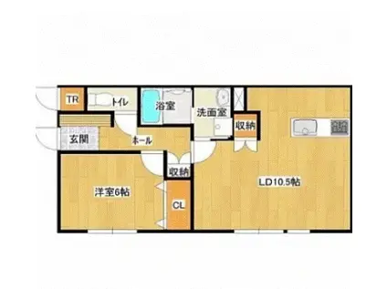 クラークレール(1LDK/2階)の間取り写真