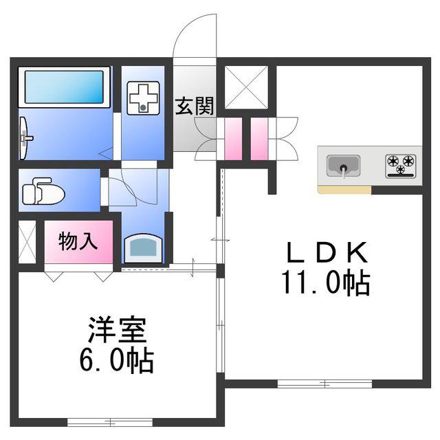 グランジオ(1LDK/1階)の間取り写真