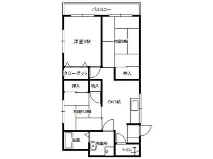 ネオポリス時津(3DK/5階)の間取り写真