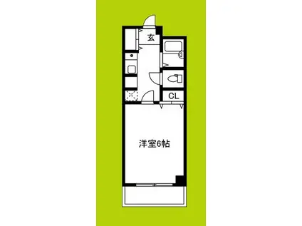 エリットハイツ(1K/1階)の間取り写真