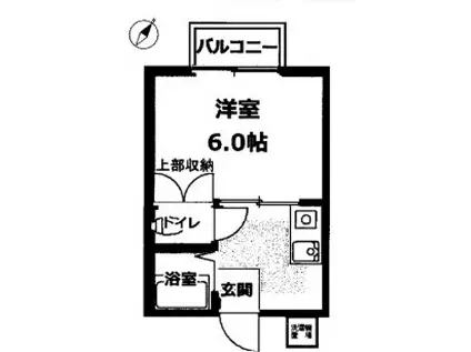 オリーブコート東福山(1DK/2階)の間取り写真