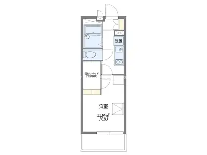 レオパレス豊橋入船(1K/3階)の間取り写真