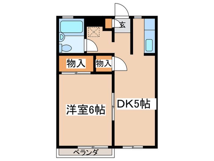 SRP SOCIETYA(1DK/2階)の間取り写真