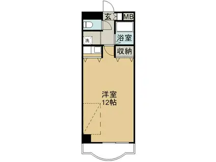 シティガーデン西船場(ワンルーム/3階)の間取り写真