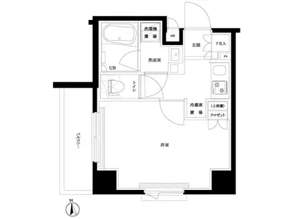 ルーブル新高島平(1K/6階)の間取り写真