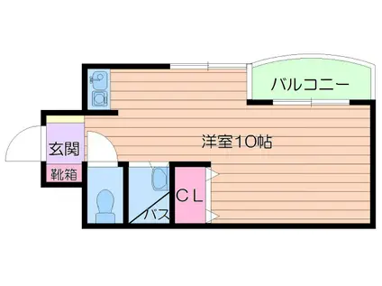 ユニハウスドイ(ワンルーム/3階)の間取り写真