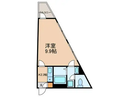 CLASSO春日部(1K/3階)の間取り写真
