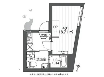 TYPE中野(1K/4階)の間取り写真