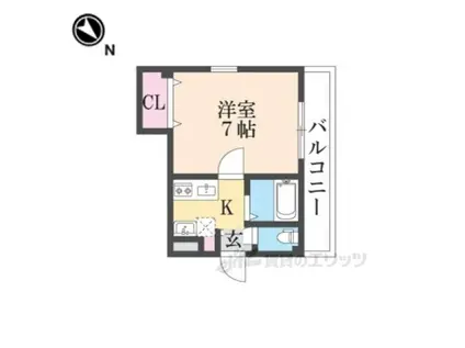 U―RO桜木町(1K/3階)の間取り写真