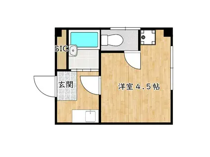 池田マンション(1K/4階)の間取り写真