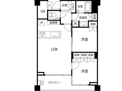 フィールド川和(1SLDK/2階)の間取り写真