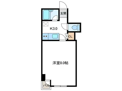 藤井ビル北17条III(1K/2階)の間取り写真