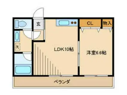 エクセレンス(1LDK/3階)の間取り写真